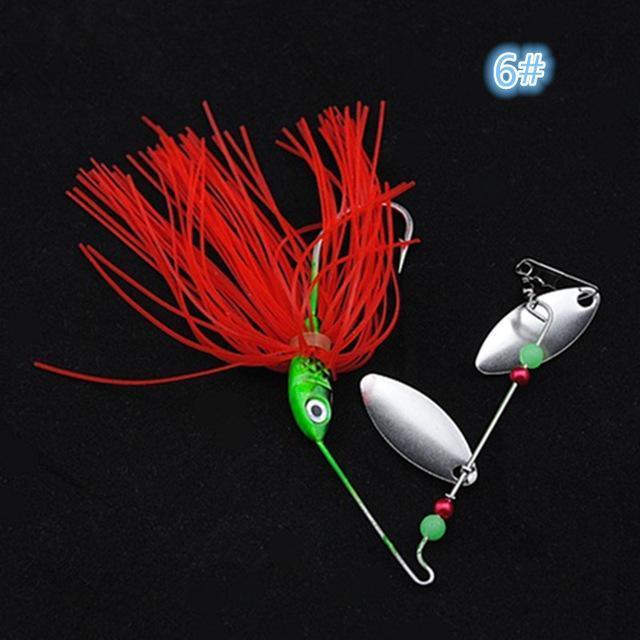 1Pcs Spinner Bait 15G Metal Lure Hard Fishing Lure Spinner Lure Spinnerbait Pike-SKY FISHING-Light Grey-Bargain Bait Box