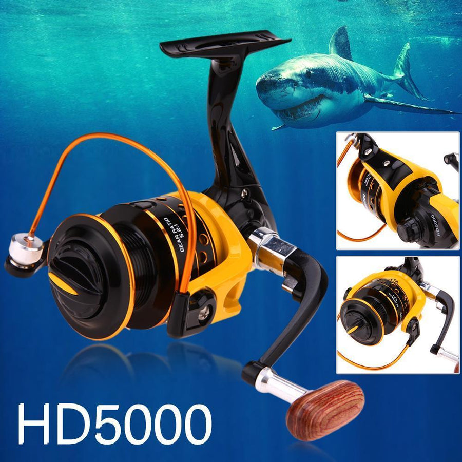 1Pcs Spinning Reel Aluminum Spool Fishing Reel Fish Tackle Wheel For Fish-Spinning Reels-fixcooperate-HD5000-Bargain Bait Box