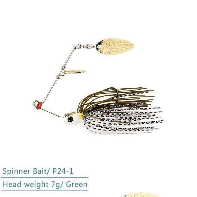 1Pcs Trulinoya Brand 7G/10G Spinner Bait With Brass Fishing Spoon Lure Metal Jig-MC&amp;LURE Store-P24-1-Bargain Bait Box