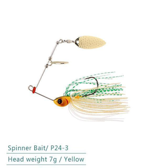 1Pcs Trulinoya Brand 7G/10G Spinner Bait With Brass Fishing Spoon Lure Metal Jig-MC&amp;LURE Store-P24-3-Bargain Bait Box