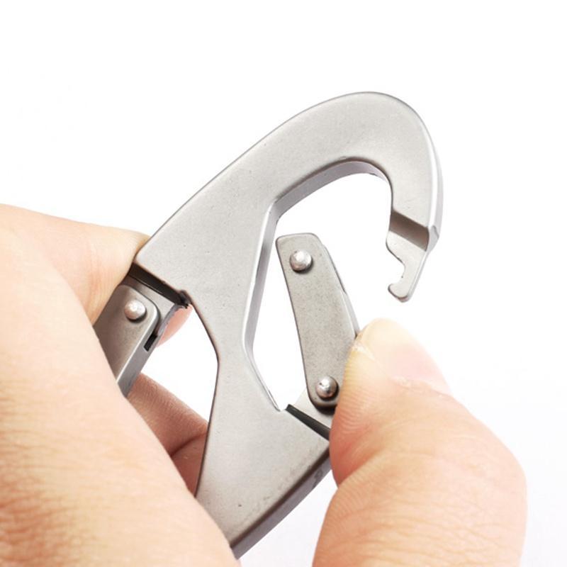 1Pcs/2Pcs 8-Shaped Aluminum Carabiner Metallic Clip Hook Keychain Hiking-Agreement-1 pcs-Bargain Bait Box