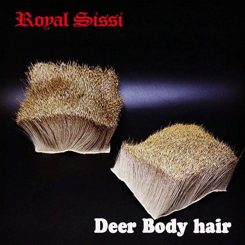 2 Pcs/Lot Deer Body Hair Fur Patch With Bigger Size:7Cm*7Cm Elk Body Hair-Fly Tying Materials-Bargain Bait Box-Bargain Bait Box