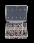 2 Box/Set 90Pcs/Box Steel Fishing Hook Jig Head Fishhooks With Hole Anzol De-Hook Kits-Bargain Bait Box-Bargain Bait Box