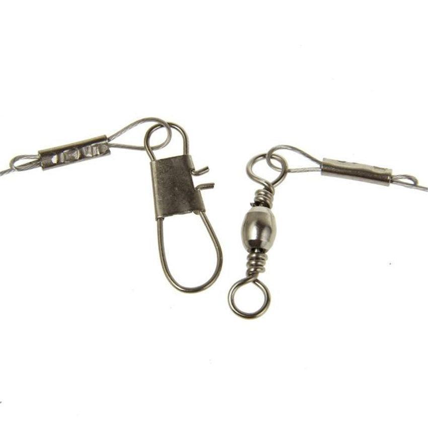 2 Pcs Swivels Interlock Snap Fishing Lure Tackles Wire Leader Trace With Snap-Ekaterina Store-Bargain Bait Box