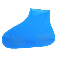 2 Pieces Rain Shoes Boots Cover Antiskid Waterproff Reusable Set Shoe-Daily Show Store-L Blue-Bargain Bait Box