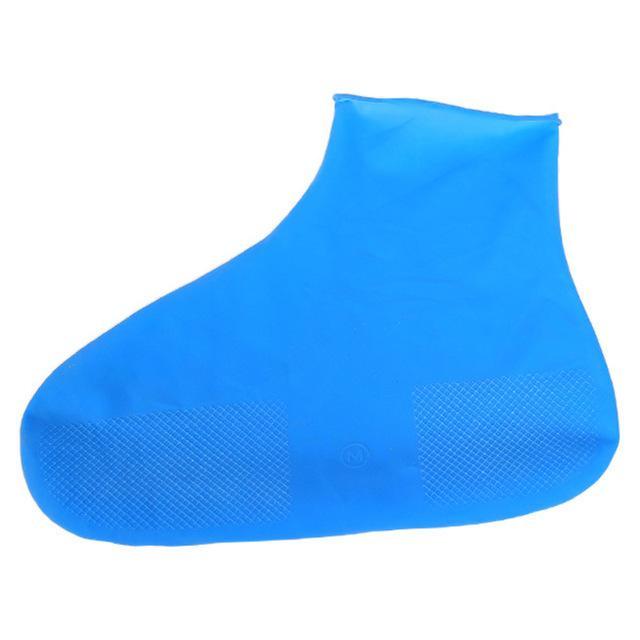 2 Pieces Rain Shoes Boots Cover Antiskid Waterproff Reusable Set Shoe-Daily Show Store-M Blue-Bargain Bait Box