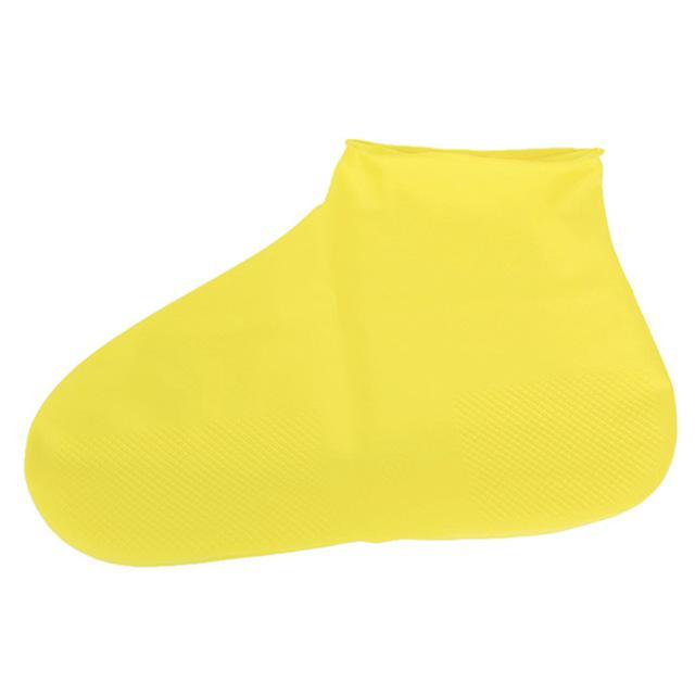 2 Pieces Rain Shoes Boots Cover Antiskid Waterproff Reusable Set Shoe-Daily Show Store-M Yellow-Bargain Bait Box