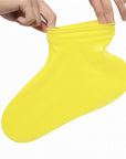 2 Pieces Rain Shoes Boots Cover Antiskid Waterproff Reusable Set Shoe-Daily Show Store-S Blue-Bargain Bait Box