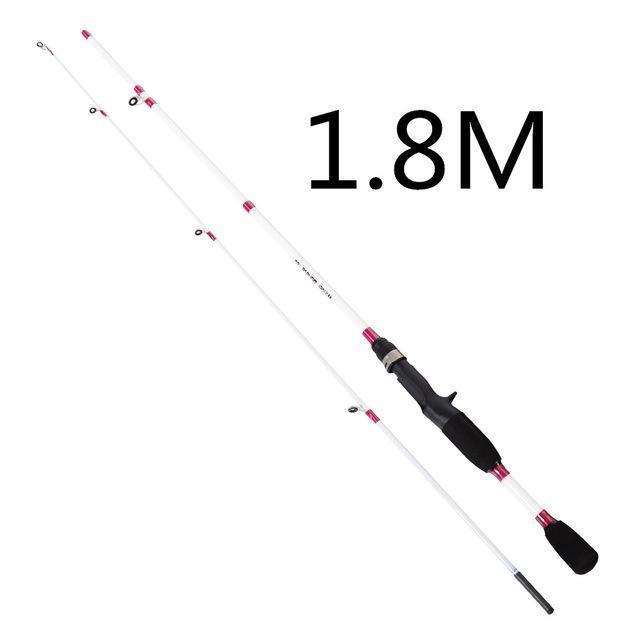 2 Sections 1.8M M Power 6-12G Lure Weight Carbon Lure Casting Fishing Rod-Baitcasting Rods-GLS Store-Burgundy-Bargain Bait Box