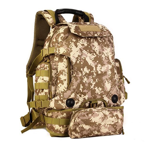 2 Set Military Tactical Backpack Camping Bags Mountaineering Bag Men'S Hiking-YunChengXiang Outdoor Store-White Digital-Bargain Bait Box