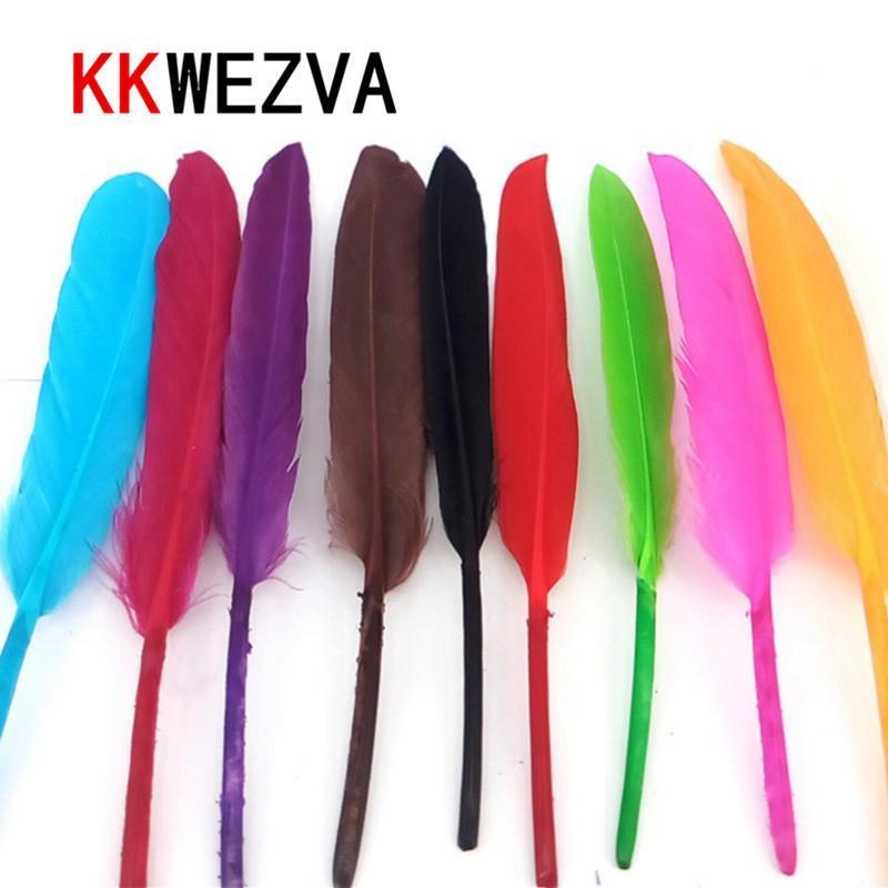 20 Pcs/Lot Brght/Dark Colors Natural Turkey Biot Quills Feathers Fly Tying-Fly Tying Materials-Bargain Bait Box-Bargain Bait Box