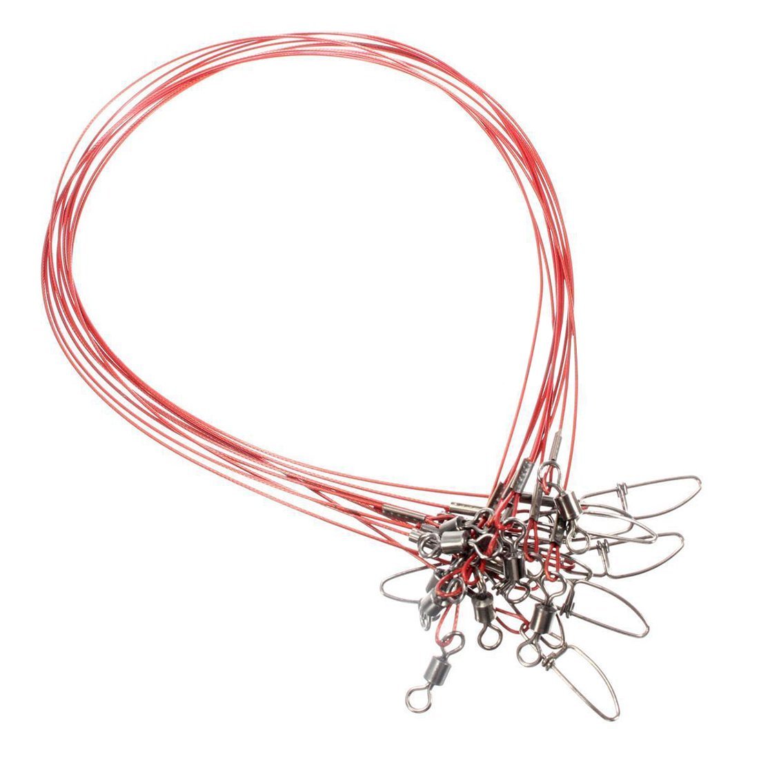 20 Roots Fishing Lures Stainless Steel Trace Wire Leader Spinner Swivel Line-Cherie&#39;s Store-Bargain Bait Box