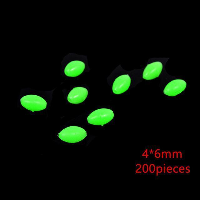 200Pc Glowing Fishing Floats Light Olva/Round Beads Luminous Buoy Bulk-Glow Floats-Bargain Bait Box-Burgundy-Bargain Bait Box