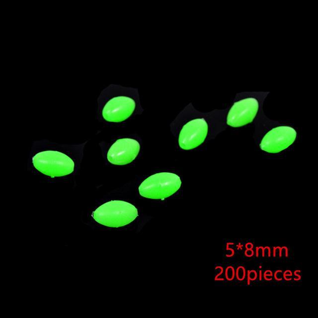 200Pc Glowing Fishing Floats Light Olva/Round Beads Luminous Buoy Bulk-Glow Floats-Bargain Bait Box-Purple-Bargain Bait Box