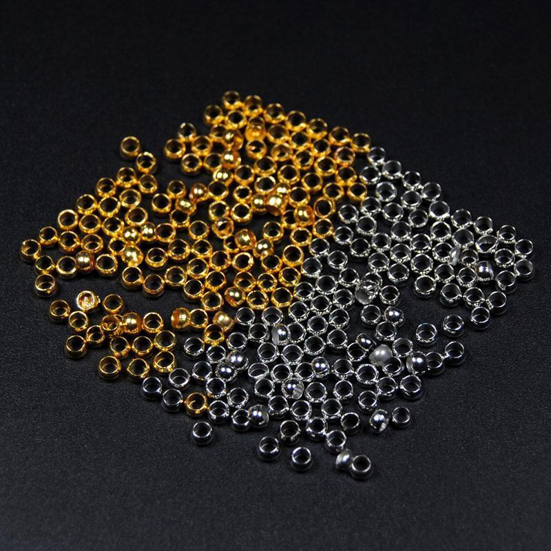 200Pcs 3Mm 2Mm Large Eye Hollow Brass Beads For Fly Tying Nymph Scud Belly-Fly Tying Materials-Bargain Bait Box-200pcs 3mm gold-Bargain Bait Box