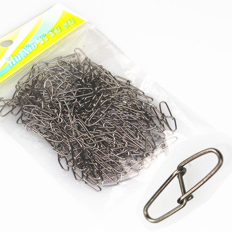 200Pcs/Bag 3# Fishing Hook Connector Stainless Steel Hook Fast Clip Lock Snap-Fishhooks-Enrich Your Outdoor Life Store-3-Bargain Bait Box
