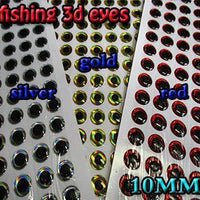 2015 Fishing 3D Eyes Size:3Mm-12Mm Each Color 267Pcs In Total 800Pcs/Lot-Fish Eyes-Bargain Bait Box-10MM-Bargain Bait Box