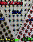 2015 Fishing 3D Eyes Size:3Mm-12Mm Each Color 267Pcs In Total 800Pcs/Lot-Fish Eyes-Bargain Bait Box-12MM-Bargain Bait Box