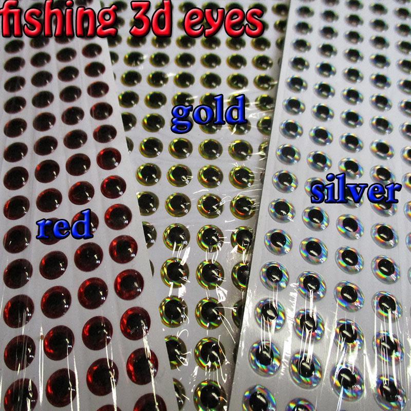 2015 Fishing 3D Eyes Size:3Mm-12Mm Each Color 267Pcs In Total 800Pcs/Lot-Fish Eyes-Bargain Bait Box-3MM-Bargain Bait Box