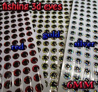 2015 Fishing 3D Eyes Size:3Mm-12Mm Each Color 267Pcs In Total 800Pcs/Lot-Fish Eyes-Bargain Bait Box-6MM-Bargain Bait Box