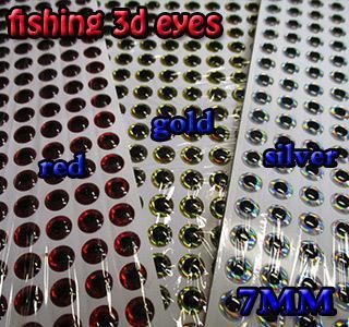 2015 Fishing 3D Eyes Size:3Mm-12Mm Each Color 267Pcs In Total 800Pcs/Lot-Fish Eyes-Bargain Bait Box-7MM-Bargain Bait Box