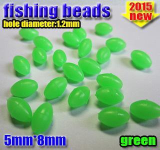 2015 Fishing Hard Beads Glow Beads Size:5Mm*8Mm Quantity:500Pcs/Lot-Fishing Beads-Bargain Bait Box-green 500pcs-Bargain Bait Box