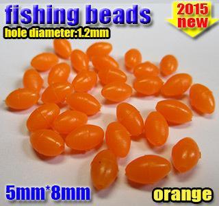 2015 Fishing Hard Beads Glow Beads Size:5Mm*8Mm Quantity:500Pcs/Lot-Fishing Beads-Bargain Bait Box-orange 500pcs-Bargain Bait Box