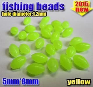 2015 Fishing Hard Beads Glow Beads Size:5Mm*8Mm Quantity:500Pcs/Lot-Fishing Beads-Bargain Bait Box-yellow 500pcs-Bargain Bait Box