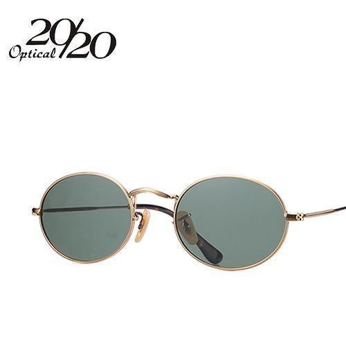 20/20 Classic Polarized Sunglasses Men Women Vintage Eyewear Oval Driving Unisex-Polarized Sunglasses-Bargain Bait Box-C01 Gold G15-Bargain Bait Box