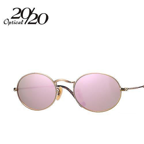 20/20 Classic Polarized Sunglasses Men Women Vintage Eyewear Oval Driving Unisex-Polarized Sunglasses-Bargain Bait Box-C04 Gold Pink Revo-Bargain Bait Box