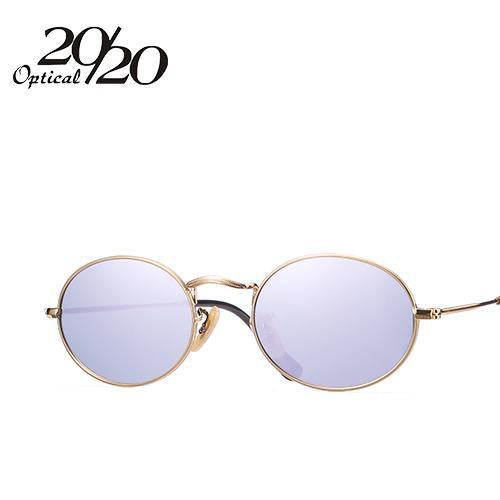 20/20 Classic Polarized Sunglasses Men Women Vintage Eyewear Oval Driving Unisex-Polarized Sunglasses-Bargain Bait Box-C05 Gold Purple Revo-Bargain Bait Box
