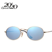 20/20 Classic Polarized Sunglasses Men Women Vintage Eyewear Oval Driving Unisex-Polarized Sunglasses-Bargain Bait Box-C06 Gold Ice Blue-Bargain Bait Box