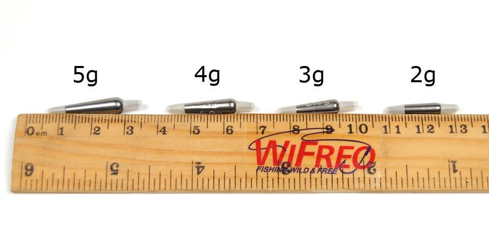 [ 20Pcs ] Wifreo Grip Tungsten Rubber Tube Sinker Exchangble Fishing Weight-Tungsten Weights-Bargain Bait Box-20pcs 1g-Bargain Bait Box