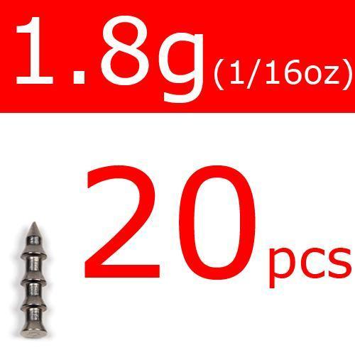 [ 20Pcs ] Wifreo Tungsten Nail Pin Weight Sinker Soft Bait Insert Weights 0.3G /-Tungsten Weights-Bargain Bait Box-20pcs 1o8g 1I16oz-Bargain Bait Box