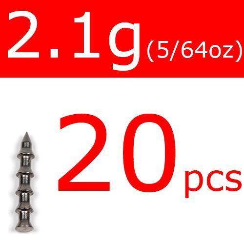 [ 20Pcs ] Wifreo Tungsten Nail Pin Weight Sinker Soft Bait Insert Weights 0.3G /-Tungsten Weights-Bargain Bait Box-20pcs 2o1g 5I64oz-Bargain Bait Box