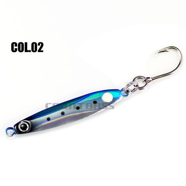 20G Jigging Lure With Vmc Single Hook, Metal Fishing Lures, Micro Lead Fish-countbass Fishing Tackles Store-02-Bargain Bait Box