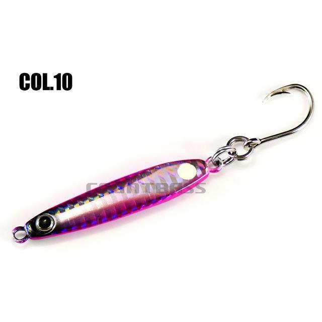 20G Jigging Lure With Vmc Single Hook, Metal Fishing Lures, Micro Lead Fish-countbass Fishing Tackles Store-10-Bargain Bait Box