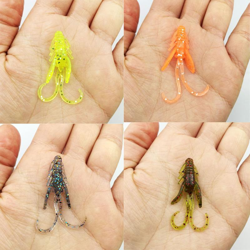 20Pc/Lot 10 Colors Fishing Lure Soft 37Mm 0.8G Grub Artificial Trout Crankbait-Dreamer Zhou&#39;store-Color A-Bargain Bait Box