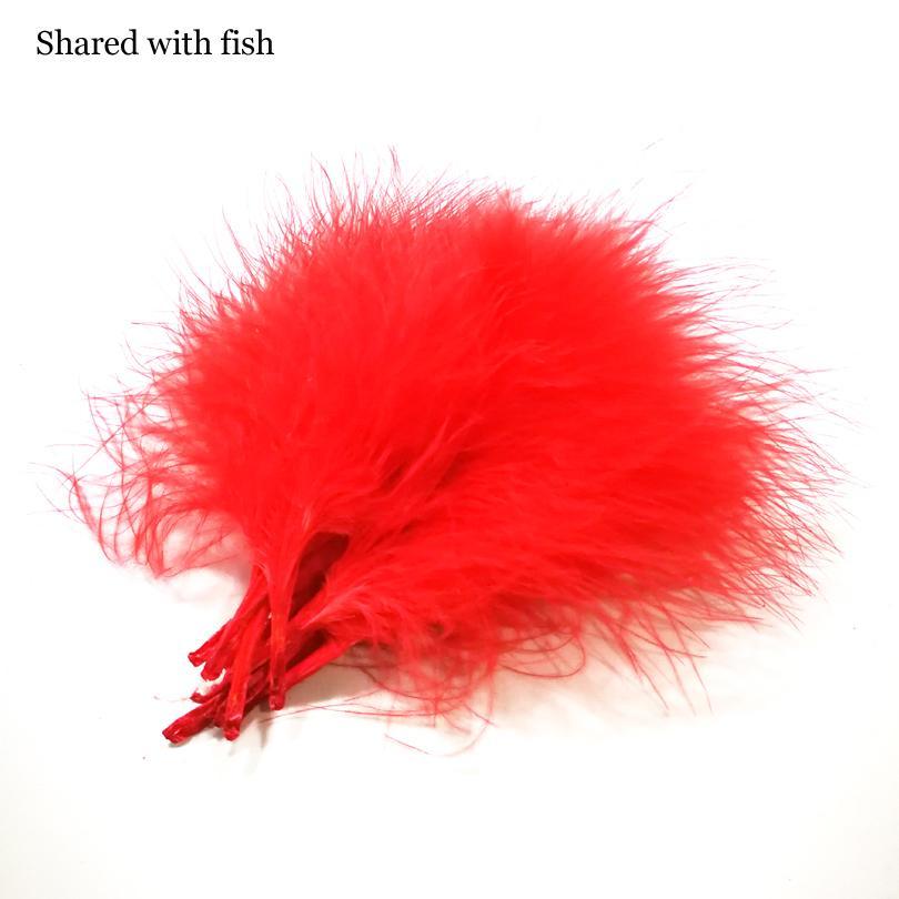 20Pcs 2 Colors Cambo Turkey Marabou Blood Feathers Fly Fishing Tying Material-Fly Tying Materials-Bargain Bait Box-Bargain Bait Box