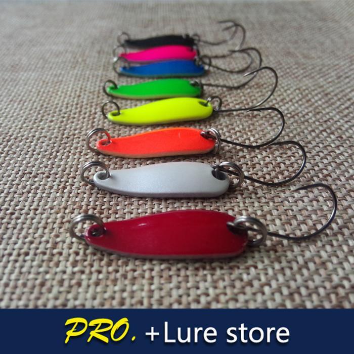 20Pcs Colorful 1.3G 2.4G Single Hook Hard Metal Spoon Fishing Tackle Hard-Professional Lure store-color1 set 1.3g-Bargain Bait Box
