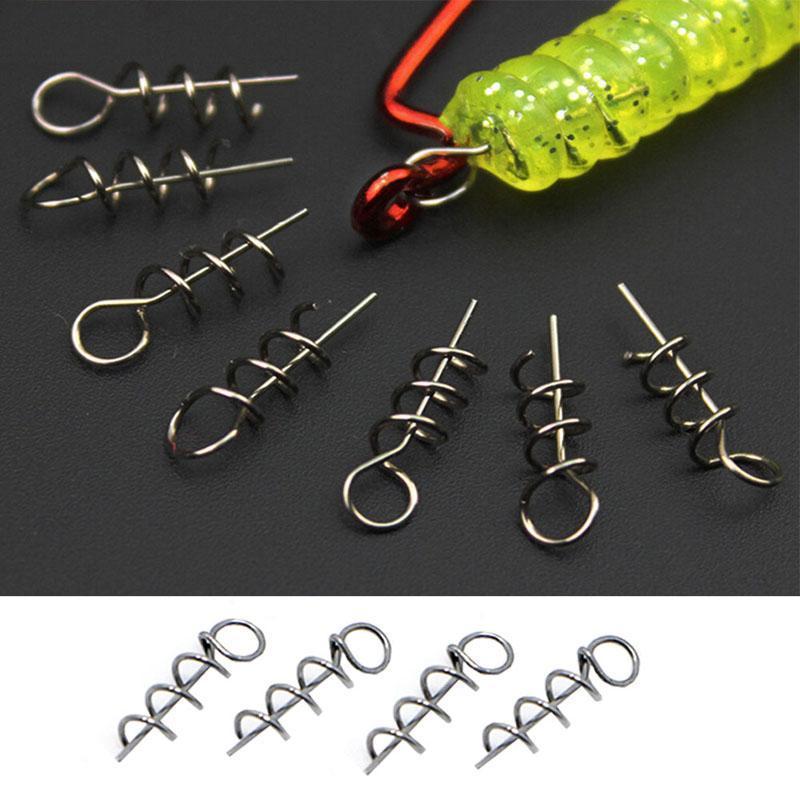 20Pcs Fishing Lures Fixed Hook Pin Latch Needle Soft Worms Fishing Bait Spring-Sexy bus-Bargain Bait Box