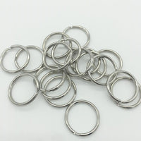 20Pcs Keyring Kay Chain 25Mm Round Split Key Rings Keychain With Nickel-NanYou Outdoor Camping Supplies Store-Bargain Bait Box