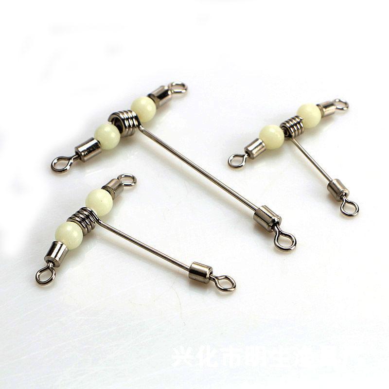 20Pcs Luminous Beads /Swivel / 3-Way T Shape Stainless Wire Arms Fish Rig Branch-Bait Rigs-Bargain Bait Box-S 20pcs-Bargain Bait Box