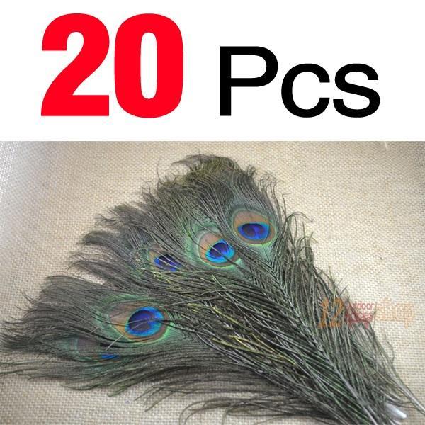 20Pcs Natural Peacock Tail Eye Hair For Fly Tying Streamer Slamon Flies Olive-Fly Tying Materials-Bargain Bait Box-Bargain Bait Box