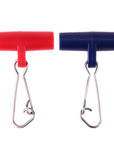 20Pcs Plastic Head Swivel Nice Hooked Snap Interlock Zip Slider High-Strength-Dreamland 123-Red-Bargain Bait Box