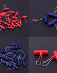 20Pcs Plastic Head Swivel Nice Hooked Snap Interlock Zip Slider High-Strength-Dreamland 123-Red-Bargain Bait Box