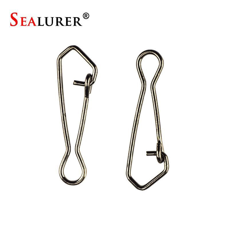 20Pcs Stainless Steel Fishing Swivels Hooked Snaps 2