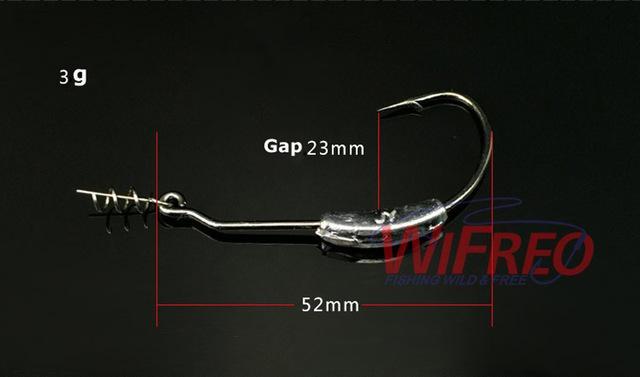20Pcs Worm Hook Wide Belly Jigging Swimbait Hooks Sea Fishing With Lead Weight-Weighted Hooks-Bargain Bait Box-3g-Bargain Bait Box