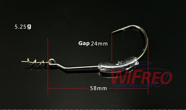 20Pcs Worm Hook Wide Belly Jigging Swimbait Hooks Sea Fishing With Lead Weight-Weighted Hooks-Bargain Bait Box-5g-Bargain Bait Box