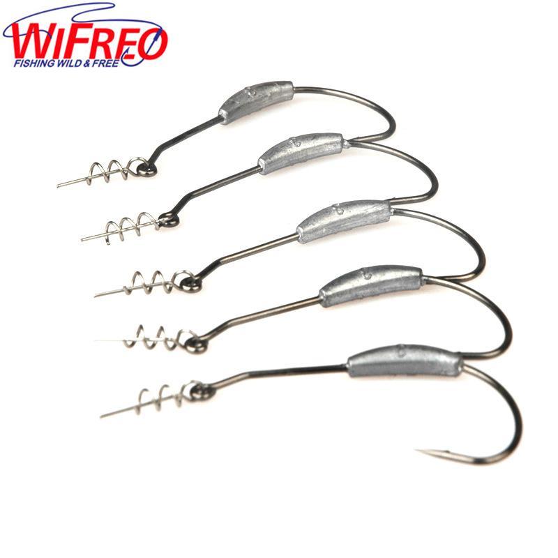 20Pcs Worm Hook Wide Belly Jigging Swimbait Hooks Sea Fishing With Lead Weight-Weighted Hooks-Bargain Bait Box-5g-Bargain Bait Box